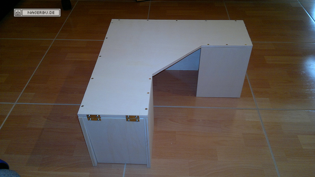 Eckhaus 450x450x210mm mit Schwenktür