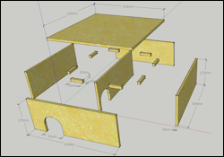 Haus 324x324x133 - Zeichnung