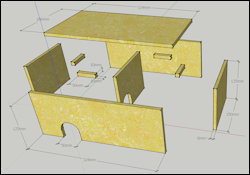 Haus 324x166x133 - Zeichnung
