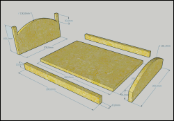 Spielzeug - Bett - Zeichnung